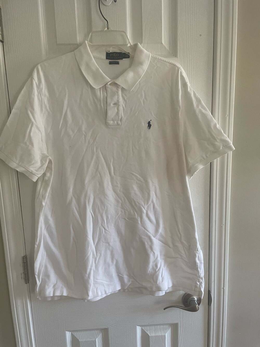 Polo Ralph Lauren Classic Fit, Solid White Shirt, Size XL, A06
